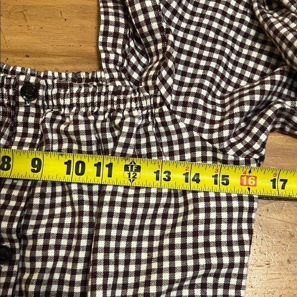 Madewell Plaid Puff Sleeve button down top size M - Picture 12 of 15
